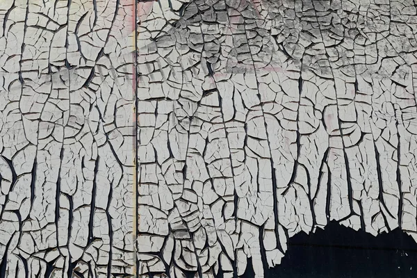 Gebarsten Kleeflaag Van Plastic Folie Glasoppervlak Grungy Achtergrond Textuur — Stockfoto