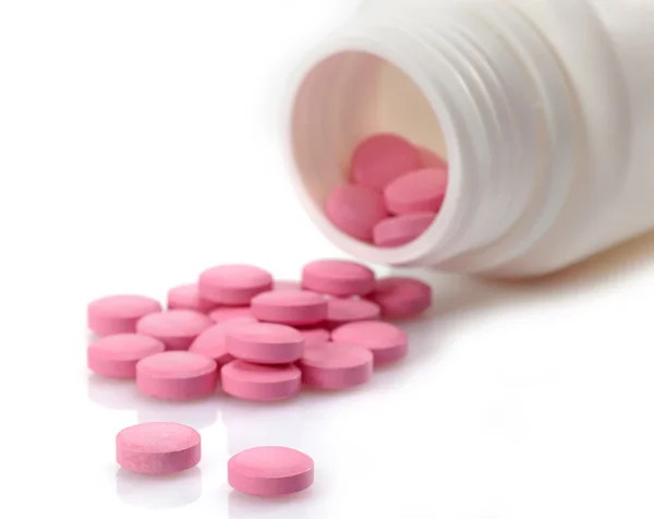 Comprimidos rosa — Fotografia de Stock