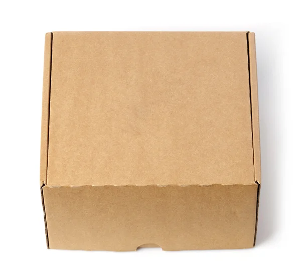 Bruin gesloten kartonnen doos — Stockfoto