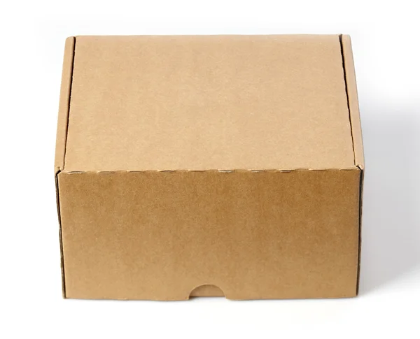 Brown closed cardboard box — Stock Photo, Image