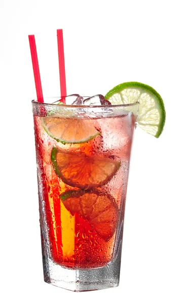 Red cold alcoholic cocktail — Stock Photo, Image