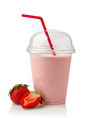 Strawberry milkshake clipart