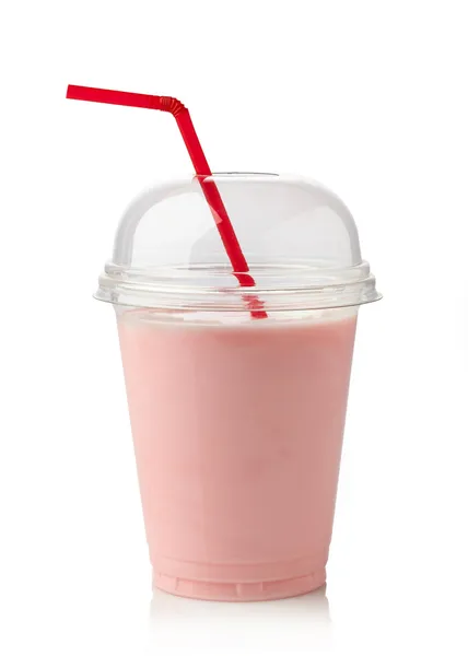 Çilekli milkshake — Stok fotoğraf