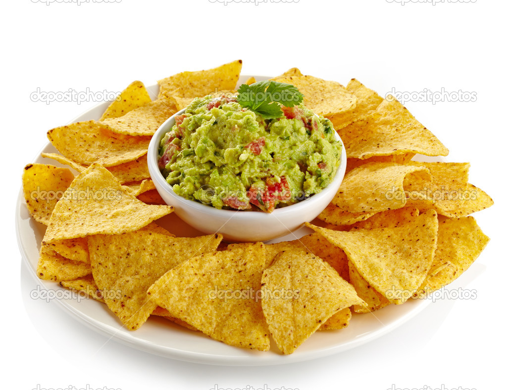 Resultat d'imatges de guacamole amb natxos