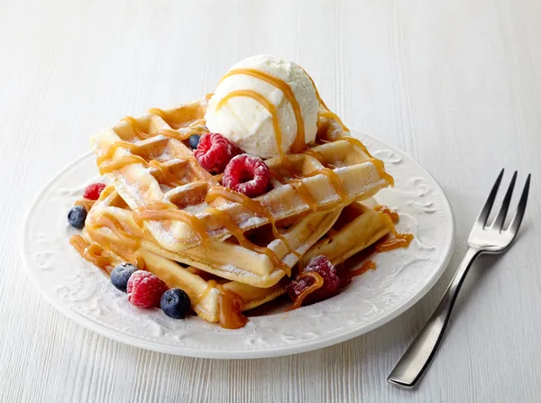 Belgium waffles — Stock Photo, Image