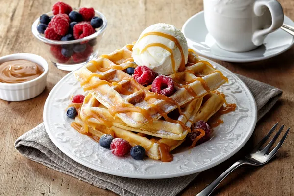 Belgium waffles — Stock Photo, Image