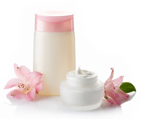 Cosmetic cream and lotion — Stock Photo, Image