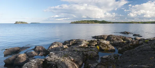 Lago Ladoga Skerries. Panorama Fotografias De Stock Royalty-Free