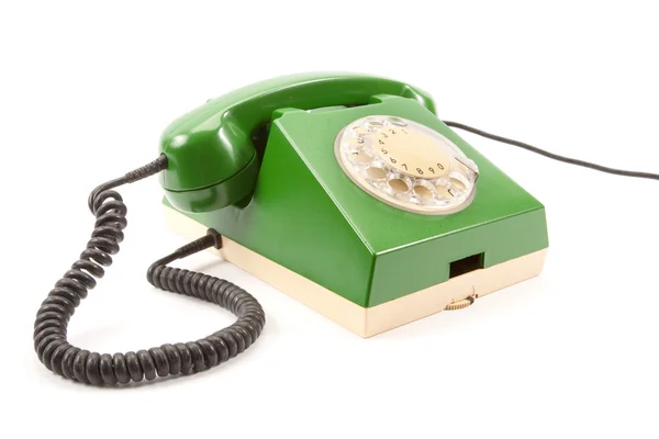 Zelená retro telefon — Stock fotografie