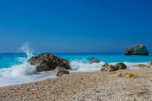 Krásná pláž kalamitsi (lefkada) — Stock fotografie