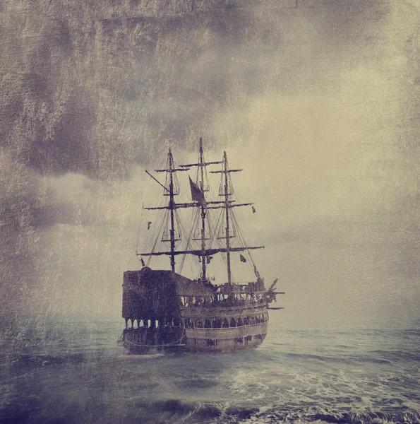 Oude piratenschip — Stockfoto