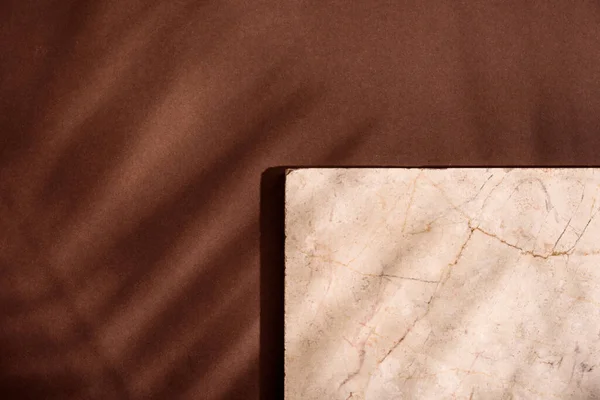 Luxe Marbre Papier Brun Fond Couleur Avec Copain Tropical — Photo