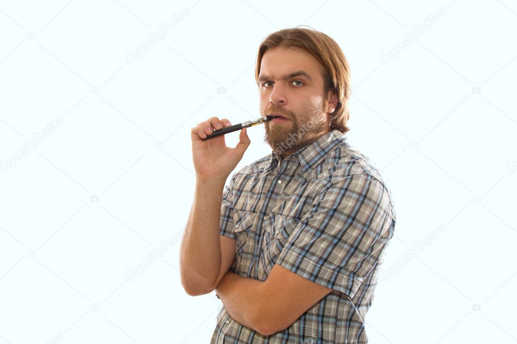 The man with the e-cigarette