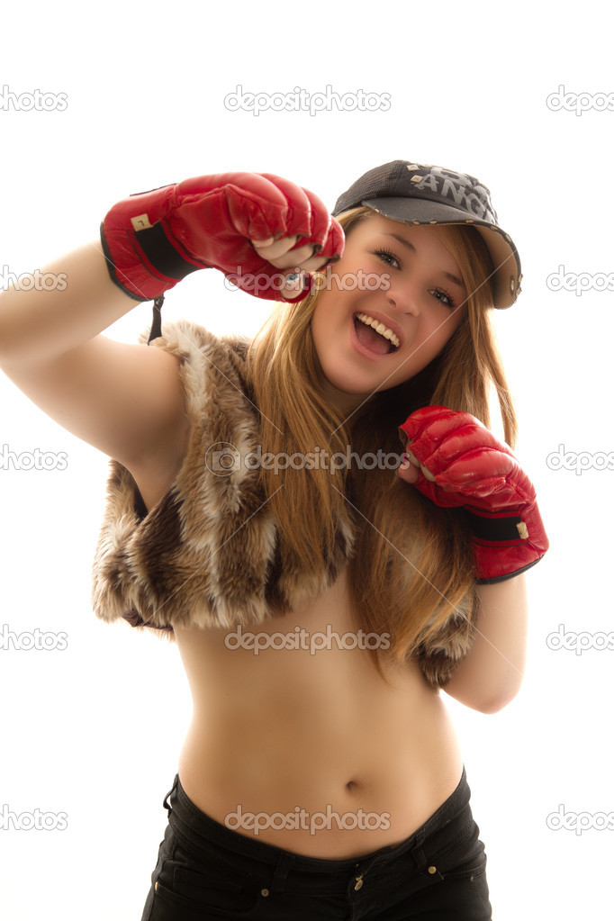 sexy blonde boxer