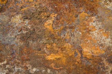 Paslı metalin dokusu