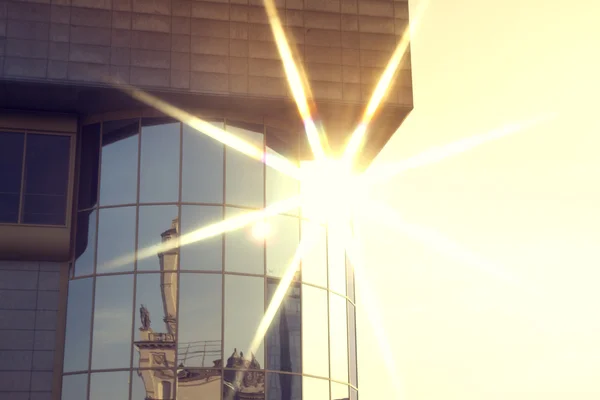 Sun glare in the window — Stock Photo, Image