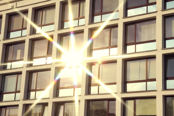 Nap vakító fény az ablakban Stock Kép