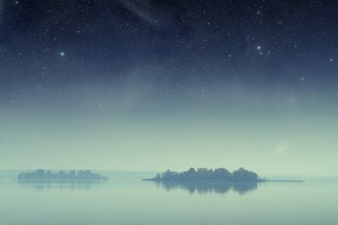 gece okyanus Adası. Bu görüntü döşenmiş b unsurları