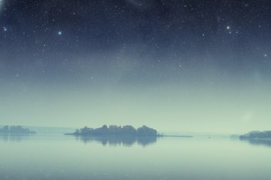 gece okyanus Adası. Bu görüntü döşenmiş b unsurları