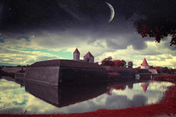 Tallinn mystical night. Elements of this image furnished by NASA