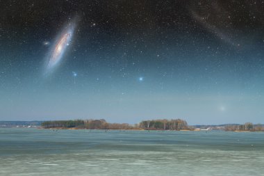 donmuş nehir bahar. Bu görüntü nasa tarafından döşenmiş unsurları