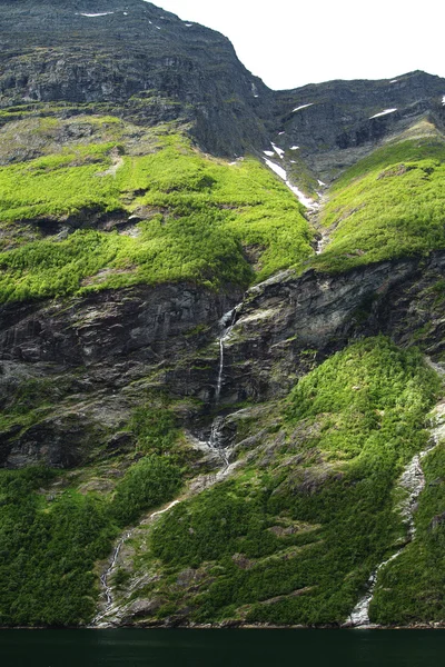 Waterfall fjord — Stock Photo, Image