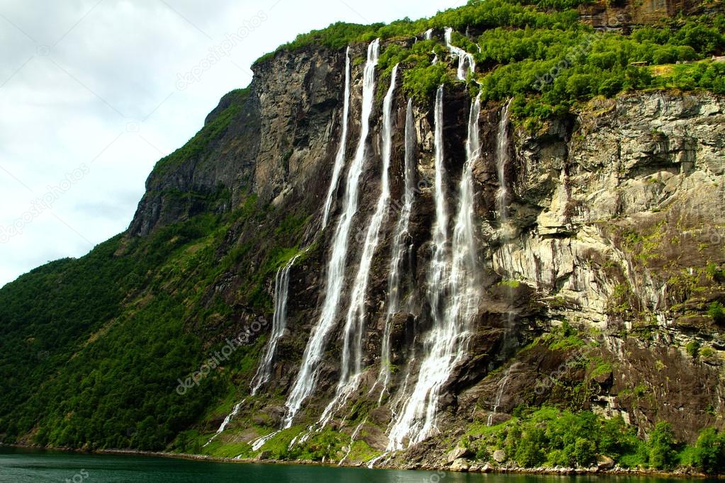 waterfall fjord