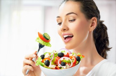 Eating healthy food clipart