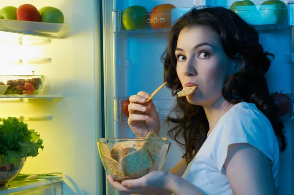 Fridge with food — Stock Photo, Image