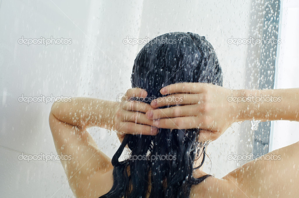 Girl at the shower
