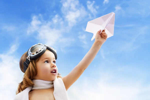 Airplane pilot — Stock Photo, Image