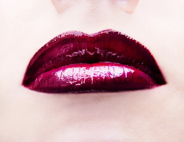 Lips with lipstick — Stock Photo, Image