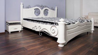 modernist tarzda beyaz yatak