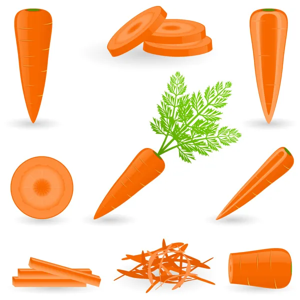 Icon set Carrot — Stock Vector