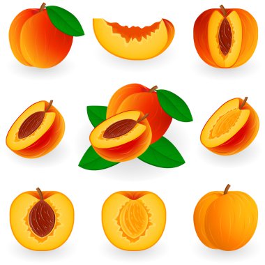 Şeftali Icon set