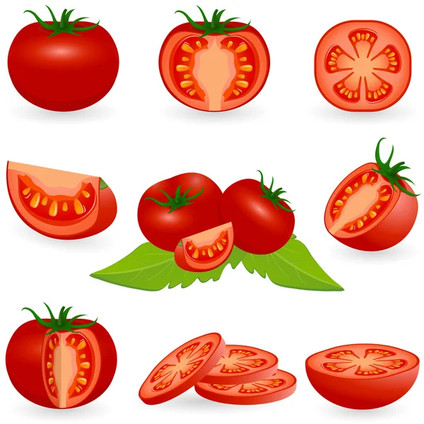 Set de iconos Tomate — Archivo Imágenes Vectoriales