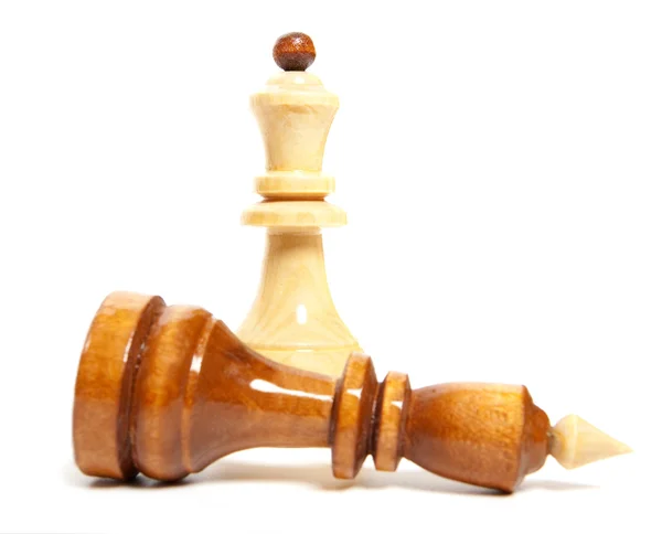 Jogo de xadrez isolado no fundo branco — Fotografia de Stock
