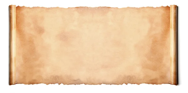 Изолированный горизонтальный древний свиток — стоковое фото