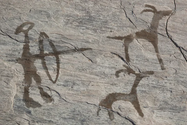 Gamla antika petroglyph — Stockfoto