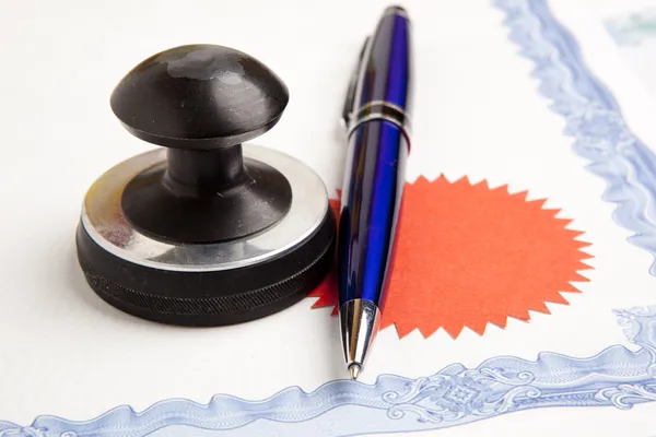 Notary public ink stamp — Stock Photo, Image