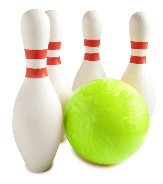 Bowlingball und Bowlingnadel — Stockfoto