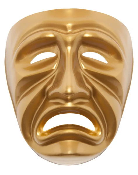 Tragedy theatrical mask isolated — Stock Photo, Image