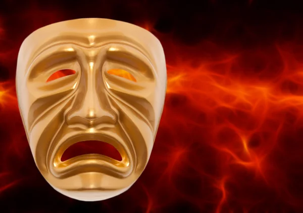 Tragedia maski teatralne — Zdjęcie stockowe