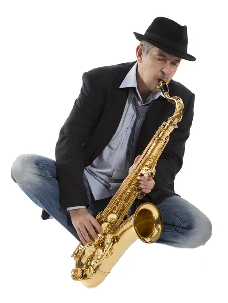 Saxophonist Stock Image