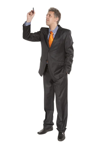 Businessman holding pencil — Stock Photo, Image