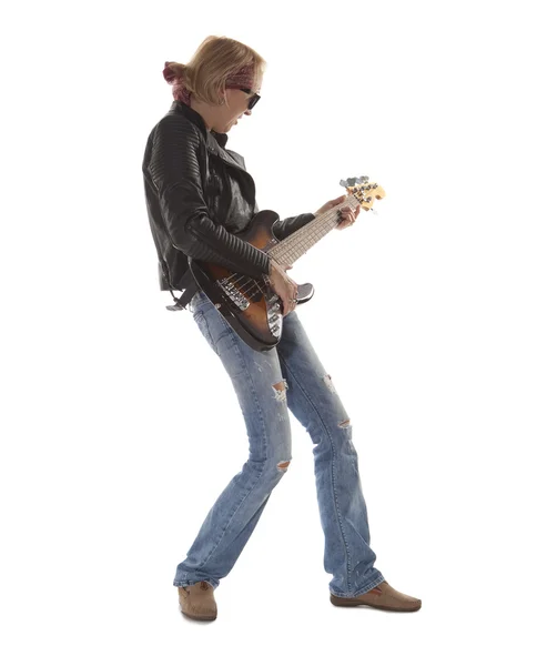 Woman playing guitar — Stock Photo, Image