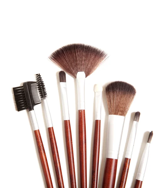 Makeup brushes isolated — Stock Photo, Image