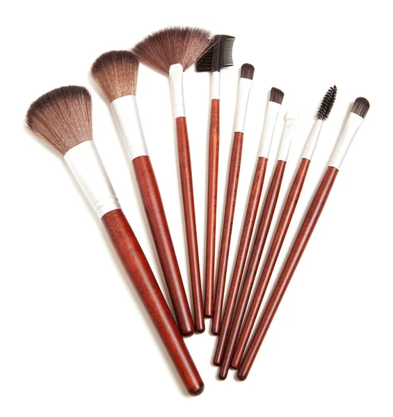 Makeup brushes isolated — Stock Photo, Image