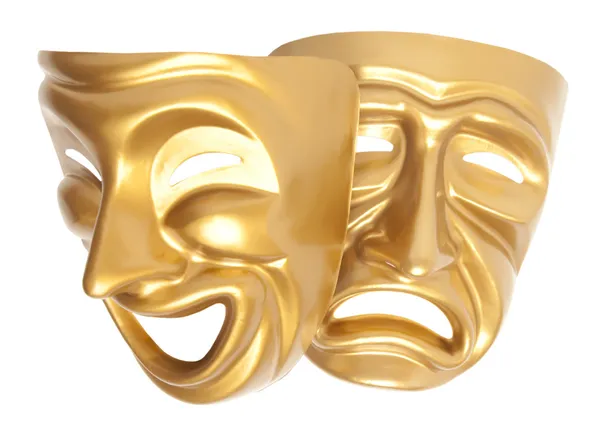 Maschera teatrale isolato — Foto Stock