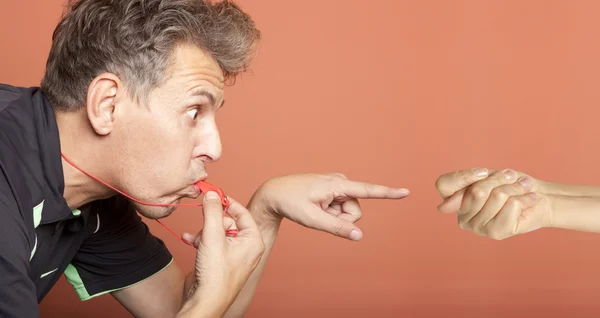 Referee has gone mad — Stock Photo, Image